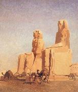 The Colossi of Thebes Memnon and Sesostris Jean Leon Gerome